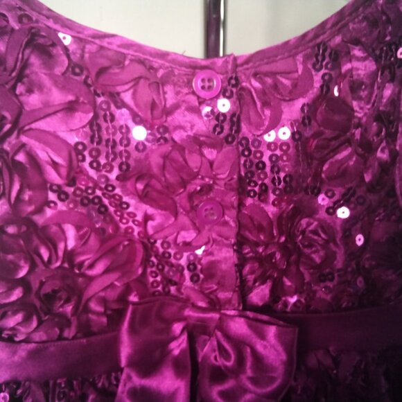 Holiday Edition Fuchsia Lace Tull & Sequins Easter Dress Infant 18 Months. NWOT - Picture 7 of 7